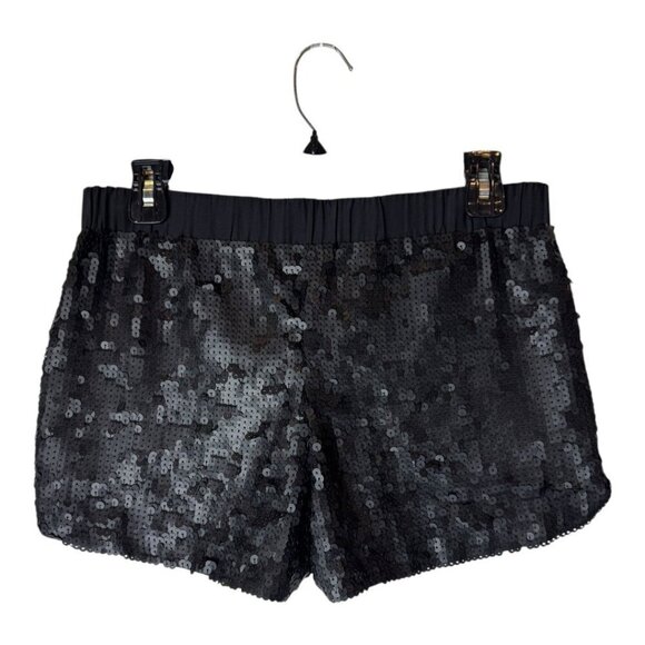 Elizabeth and James Shorts Women XS Black Elastic Waist Pull On Sequins Party - Picture 2 of 6